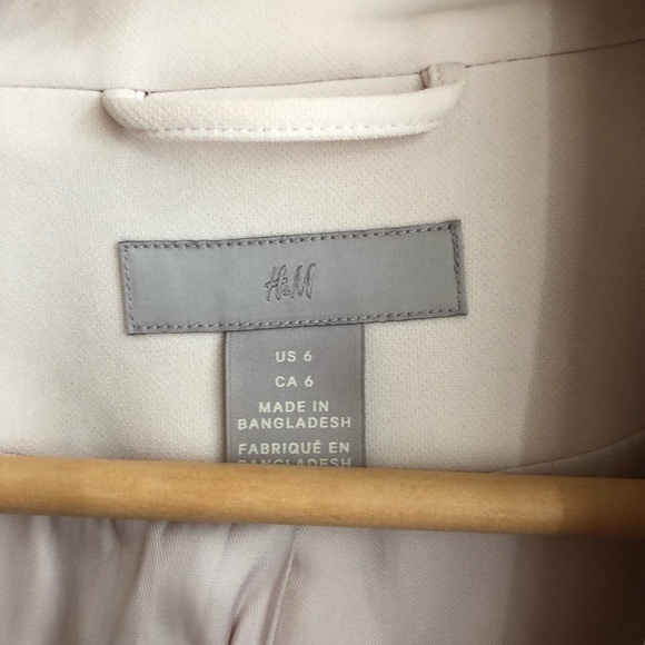 H&M Cream Knee-Length Coat Size 6 - Picture 6 of 11